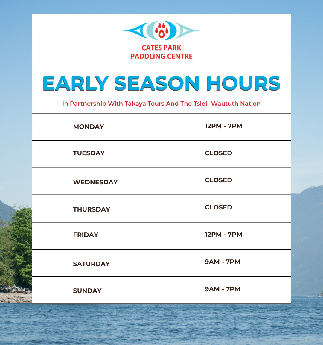 Cates Park operating hours